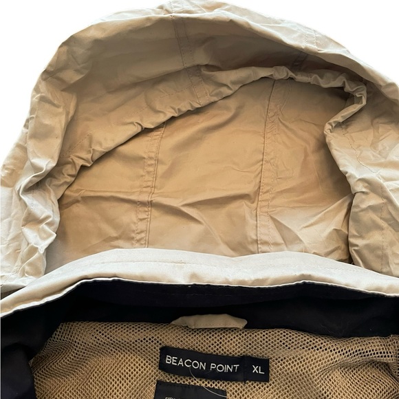 BEACON POINT “GETTYSBURG” LIGHTWEIGHT GOLF JACKET Size XL Tan with Blac… - Picture 7 of 15